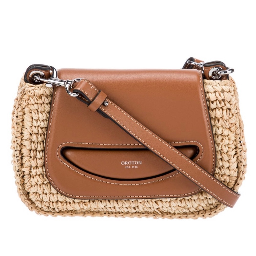 Oroton Straw Crossbody Bag